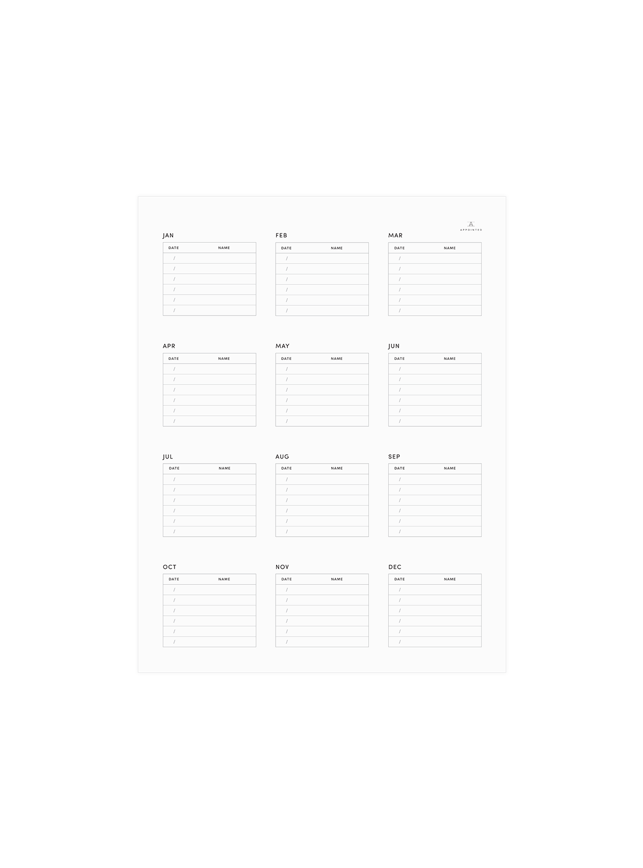 Perpetual Day Tracker Digital Download