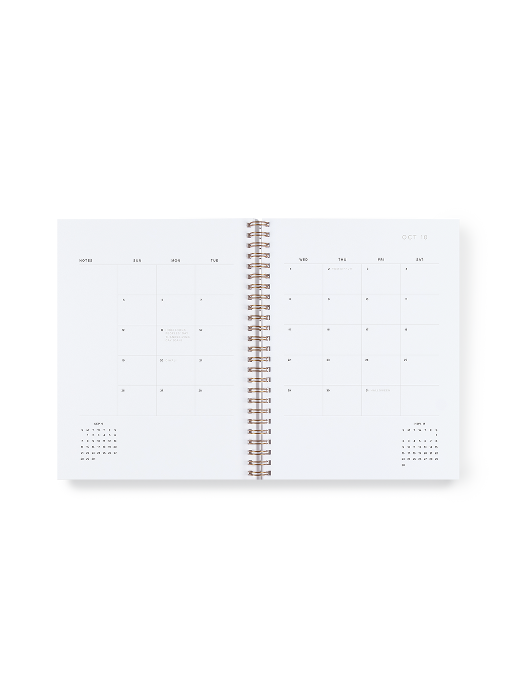 Weekly Grid Planner interior month spread