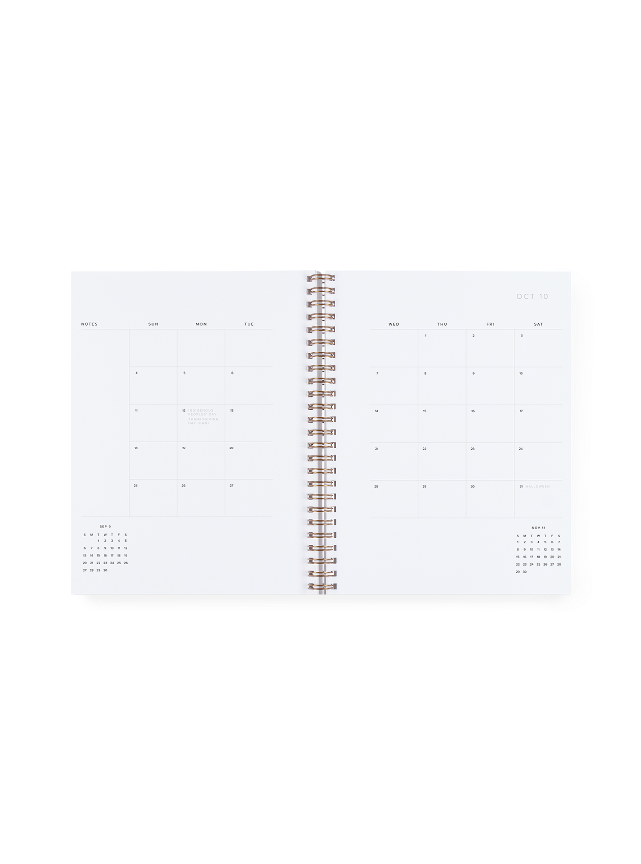 Weekly Grid Planner interior month spread