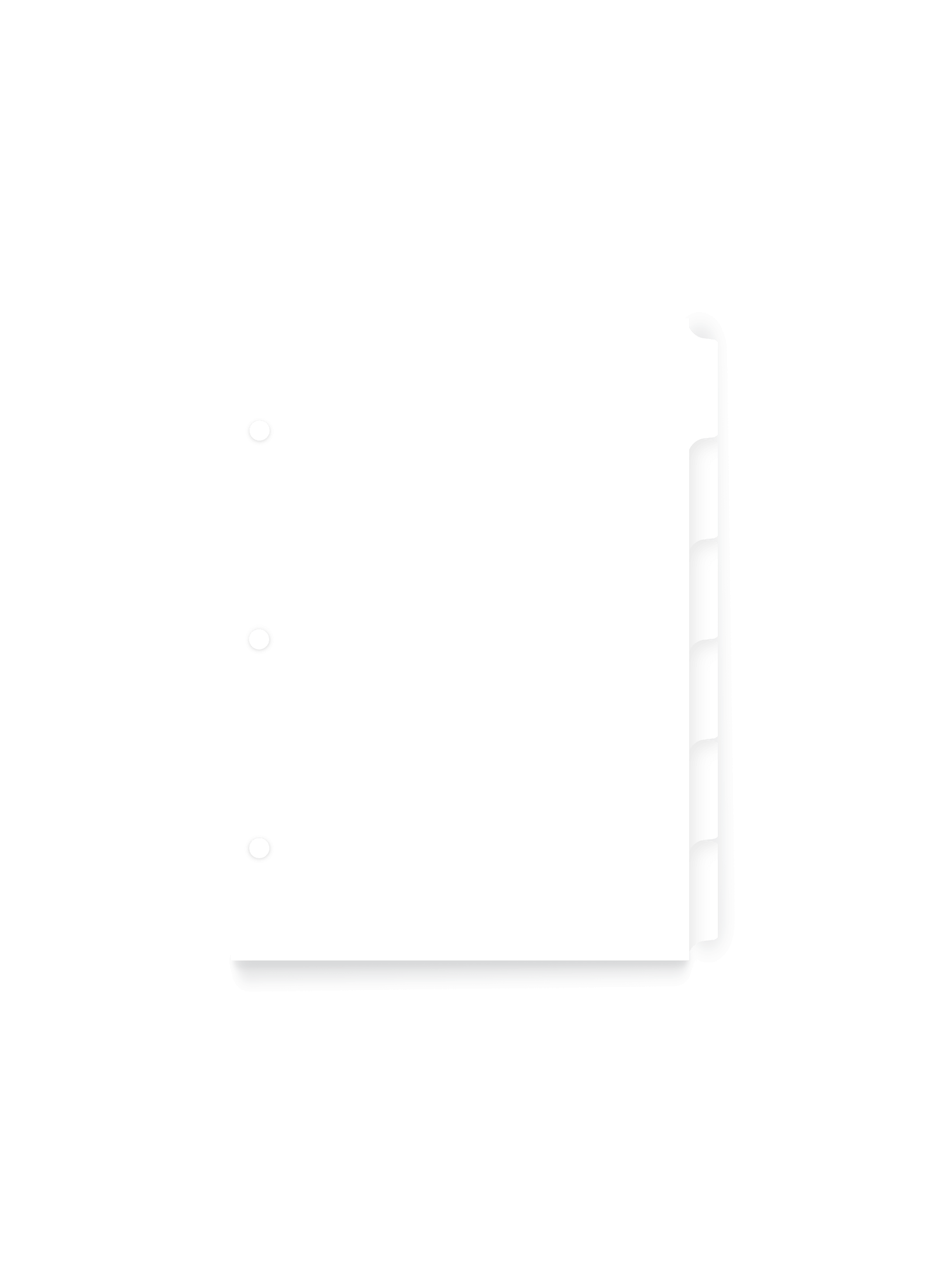 The appo-inted.livempact Binder Tabs, front view.
