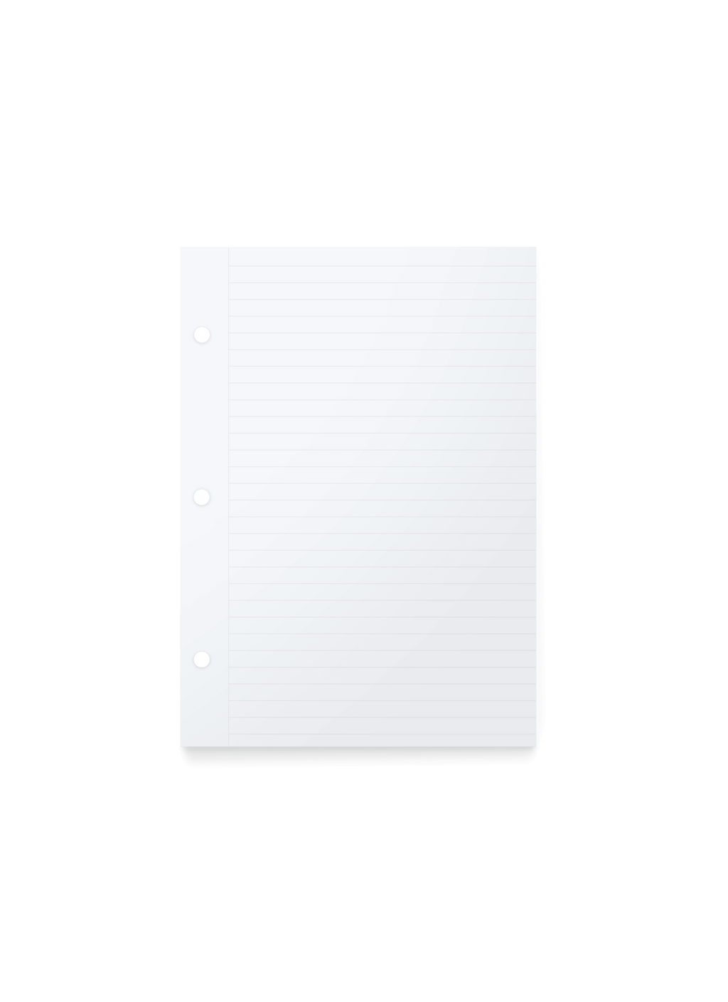 The appo-inted.livempact Binder Lined Inserts, front view. || Lined