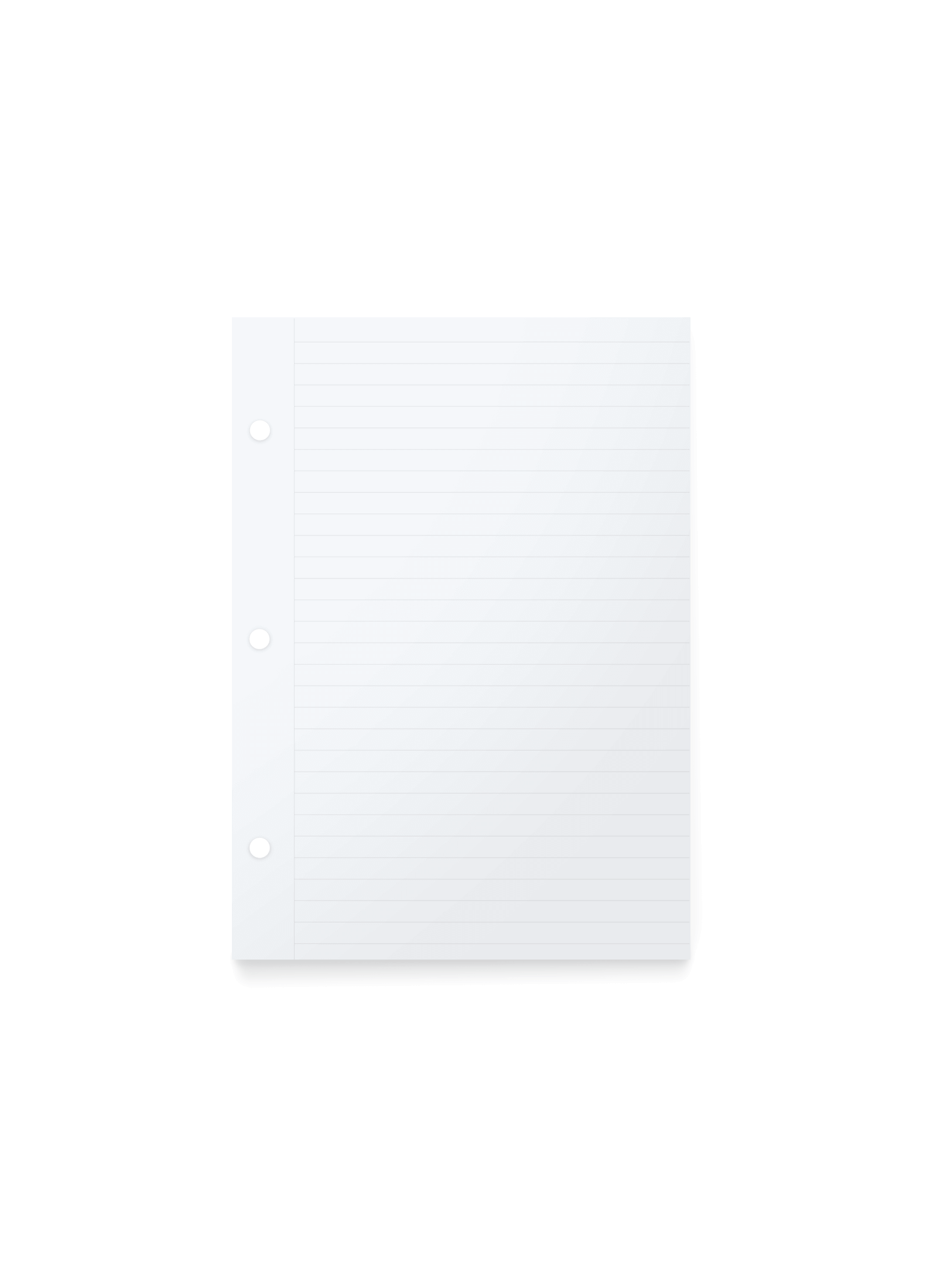 The appo-inted.livempact Binder Lined Inserts, front view. || Lined